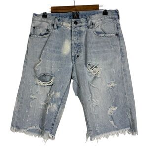 PRPS Distressed Challenger Regular Fit  Denim Shorts Men's Size 30